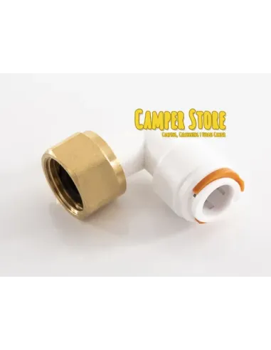 Conector acodado 1/2'' hembra a 12 mm