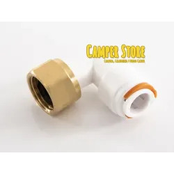 Conector acodado 1/2'' hembra a 12 mm