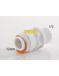 Conector recto 1/2'' macho a 12 mm 2