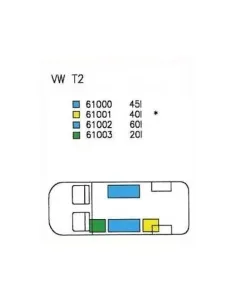 Depósito de 60L para bajos de VW T3 2