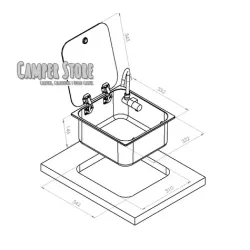 Fregadero inoxidable Carbest con tapa y grifo (70566)