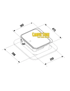 Fregadero inoxidable Carbest con tapa. Ø 36mm (70144) 2