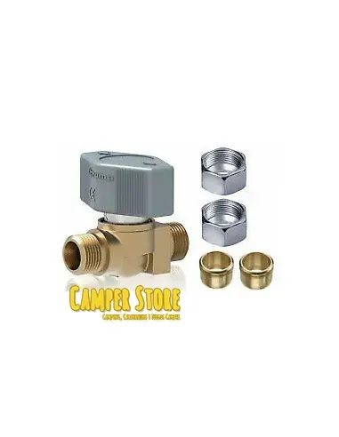 Llave de paso de gas de 1 via. 8mm