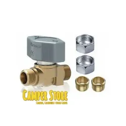 Llave de paso de gas de 1 via. 8mm