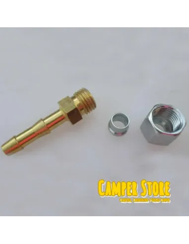 Espiga o racord ermeto 8 mm a manguera de gas