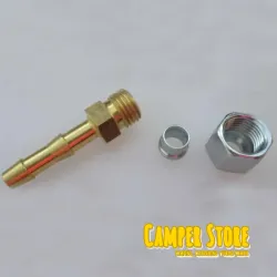 Espiga o racord ermeto 8 mm a manguera de gas