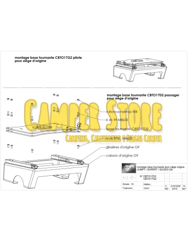 Base Giratoria Scopema para Jumpy, Expert, Scudo, Proace 2007-16 - Copiloto
