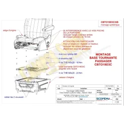 Base Giratoria Scopema Ford Transit, Custom y Tourneo desde 2013 - Copiloto