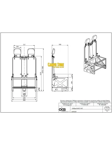 Estructura asiento OKB SAF 04. Con reposacabezas