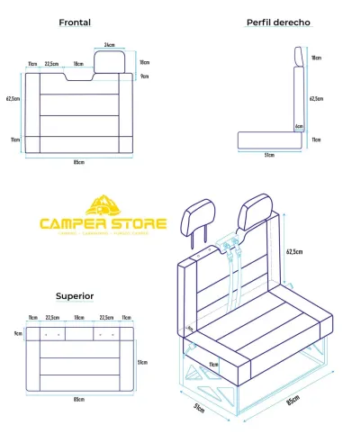 Asiento para estructura OKB Komfort Basic (Tapizado Ducato)