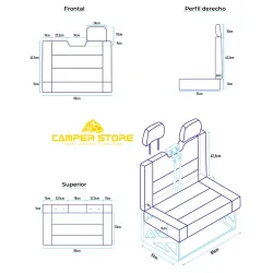 Asiento para estructura OKB Komfort Basic (Tapizado Ducato)