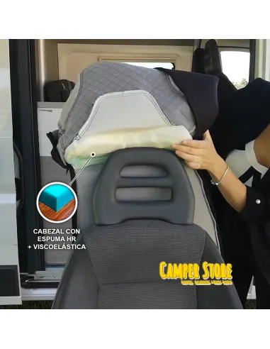 Fundas asientos Ducato Jumper Boxer 2002-actualidad. CHOCO&BEIGE