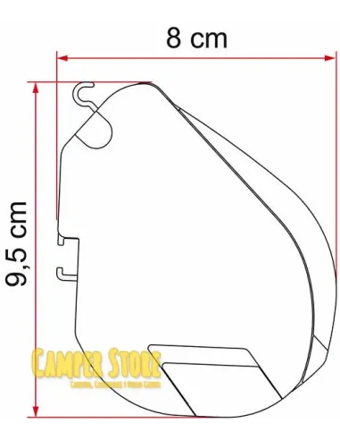Toldo Fiamma F35 Pro 220cm. Titanium - Royal Grey