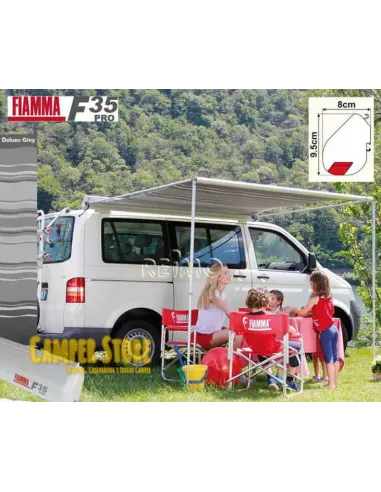 Toldo Fiamma F35 Pro 220cm. Titanium - Royal Grey