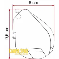 Toldo Fiamma F35 Pro 250cm. Deep Black. NO SE ENVÍA, SOLO RECOGIDA