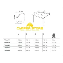 Toldo Fiamma F35 Pro 270cm. Deep Black. NO SE ENVÍA, SOLO RECOGIDA