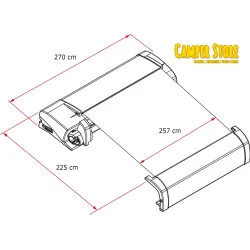 Toldo Fiamma F40 Van 270cm. Deep Black. NO SE ENVÍA, SOLO RECOGIDA