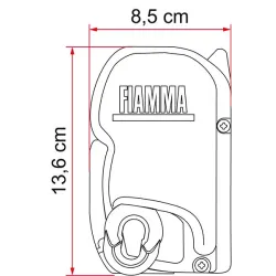 Toldo Fiamma F45S 230cm. Deep Black. NO SE ENVIA, SOLO RECOGIDA
