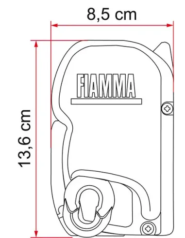 Toldo Fiamma F45S 350cm. Deep Black. SOLO RECOGIDA EN ALMACÉN