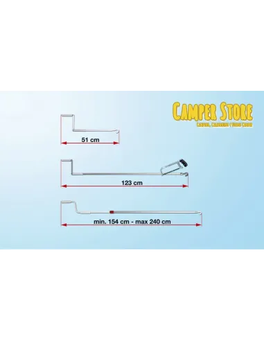 Manivela telescópica para toldos Fiamma