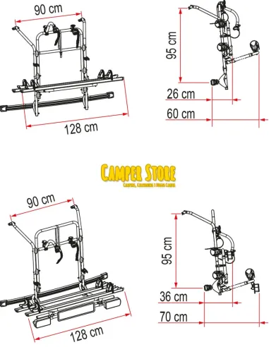 Portabicis Fiamma Carry Bike Mercedes Clase V Vito Marco Polo Portón +2015