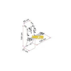 Portabicis Fiamma Carry Bike Trafic Vivaro Primastar Talento NV300 2 Puertas