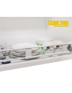Barra doble extensible sujeta artículos, de 41 a 71 cm