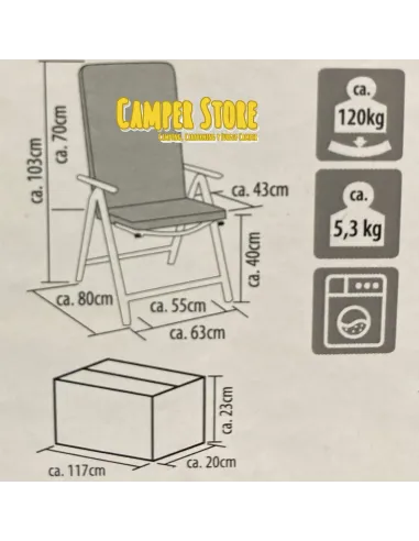 Silla camping plegable LOUNGE