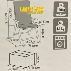 Silla camping plegable LOUNGE