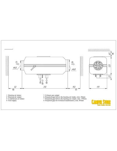 Calefacción Autoterm Air 2D 12V 2Kw con mando RULETA (PU-5)