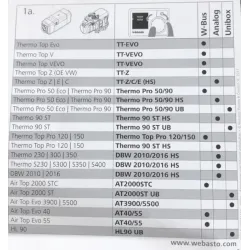 Mando Multicontrol para calefacción Webasto