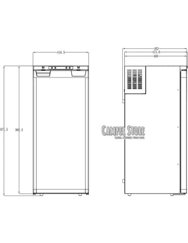 Nevera compresor Carbest LR90L (tipo puerta)