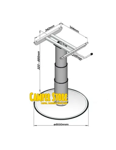 Mesa telescópica, de 32 a 69,5 cm
