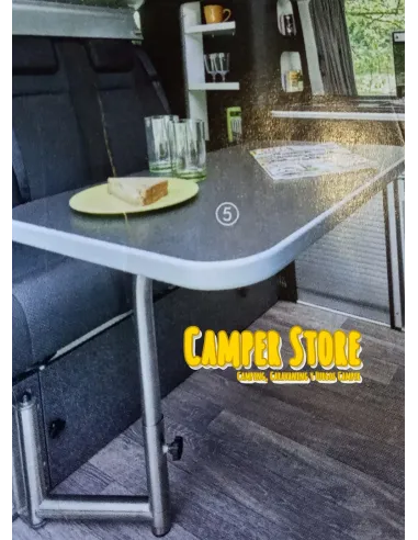 Pata en U para mesa camper. Giratorio