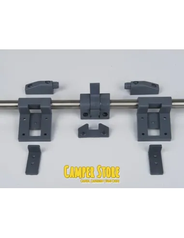 Barra para mesa extraible. Con apliques en gris