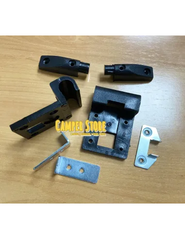 Barra para mesa extraible. Con apliques en negro