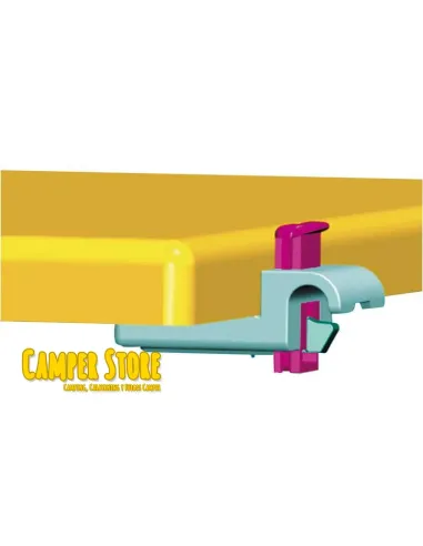 Soporte o barra para mesa extraible. 2 barras y bisagras