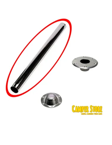 Tubo para mesa camper modular. Cromado
