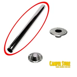 Tubo para mesa camper modular. Cromado