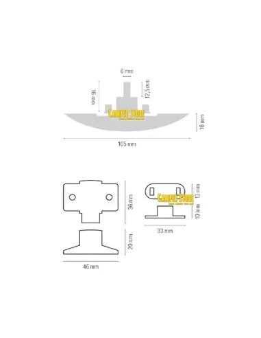 Cerradura cromada para armarios camper