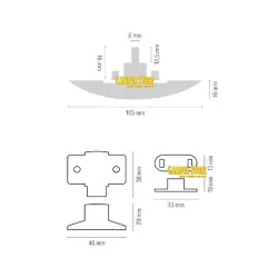 Cerradura cromada para armarios camper