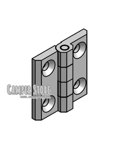 Bisagra reforzada negra. 40x40mm