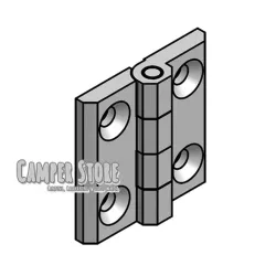 Bisagra reforzada negra. 40x40mm
