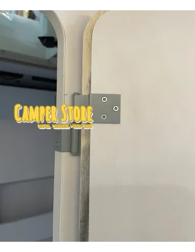 Bisagras puerta semiempotrada. Derecha. Gris claro