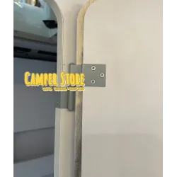 Bisagras puerta semiempotrada. Derecha. Gris claro