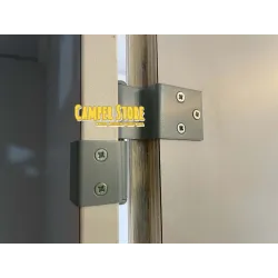 Bisagras puerta semiempotrada. Derecha. Gris claro