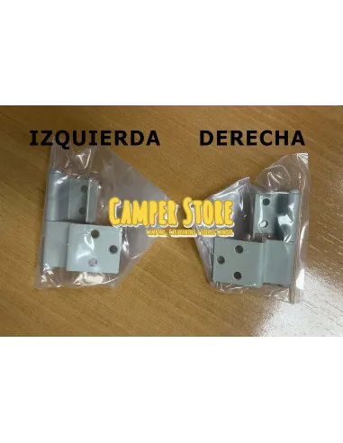 Bisagras puerta semiempotrada. Derecha. Gris claro