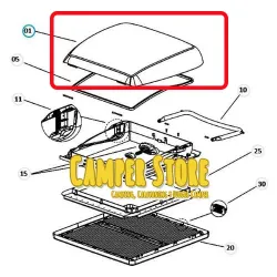 Tapa Claraboya Mini Heki Style 40x40
