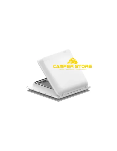 Claraboya Turbo Vent Premium con Ventilador y Termostato. Blanco. 40x40 cm