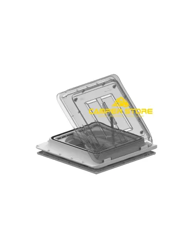 Claraboya Turbo Vent con Ventilador y Termostato. Cristal. 40x40 cm